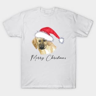 Merry christmas little puppy in watercolor T-Shirt